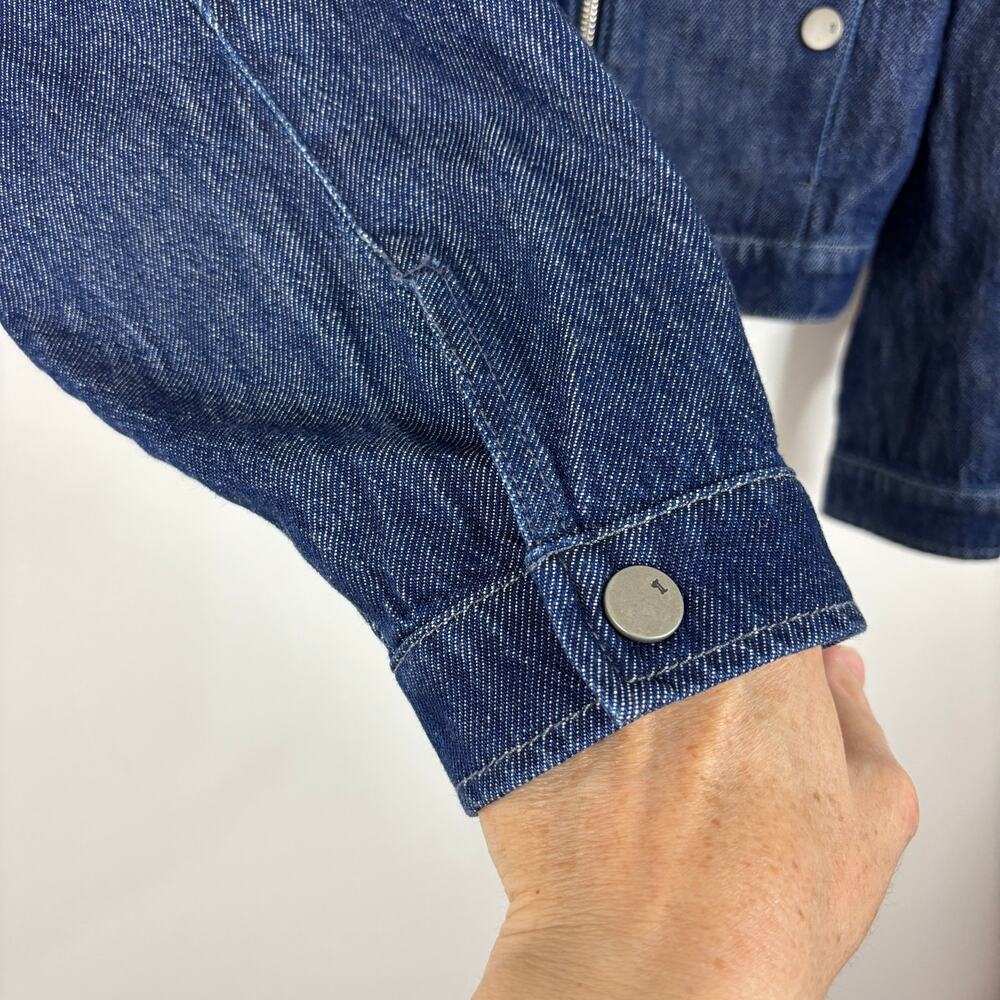 Pilcro Anthropologie Super-Soft Denim Moto Jacket Small - Picture 7 of 13